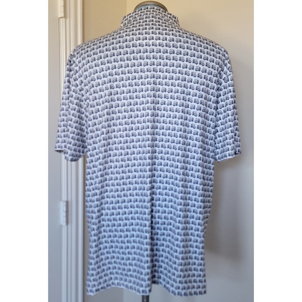 Callaway Men's Golf Cart Print Opti-Dri Golf Short Sleeve Polo‎ Shirt Size L - Picture 2 of 5